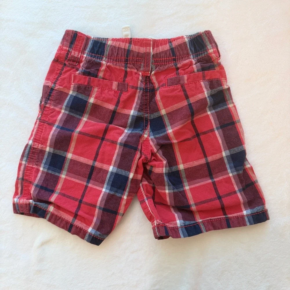 Gymboree Marvel Shorts Bundle Kids 3 3T Red Black Plaid Spiderman Excellent 2pk